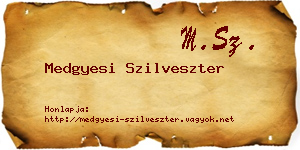 Medgyesi Szilveszter névjegykártya