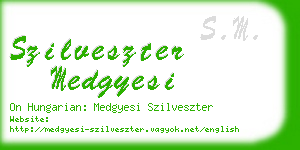 szilveszter medgyesi business card